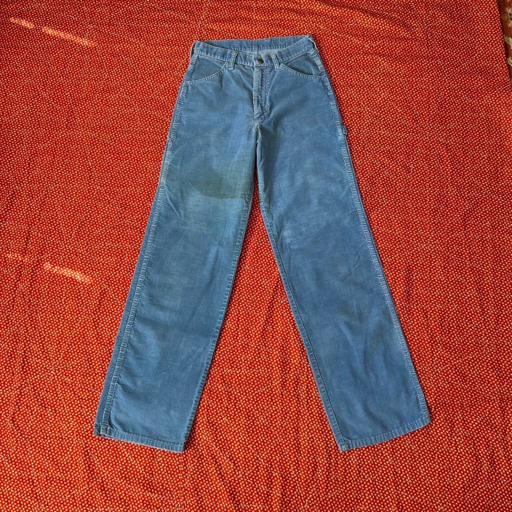 True vintage 1970s blue wrangler corduroy pants